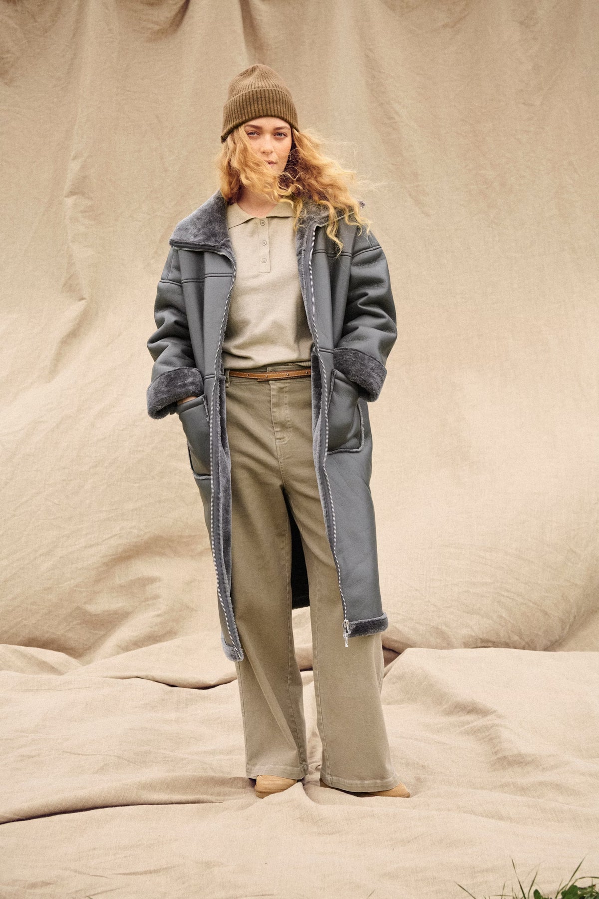 Saint Tropez Lana Coat In Thunderstorm