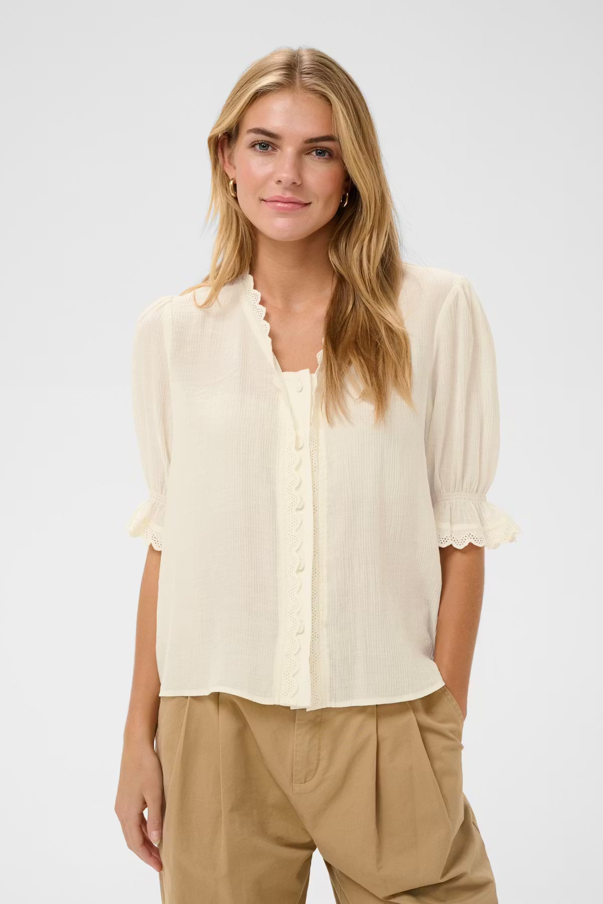 Saint Tropez Kristel Cream Shirt