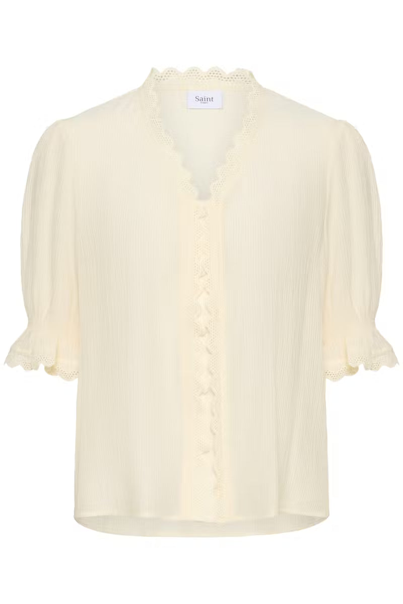 Saint Tropez Kristel Cream Shirt