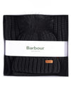 Barbour Saltburn Beanie & Scarf Gift Set Black