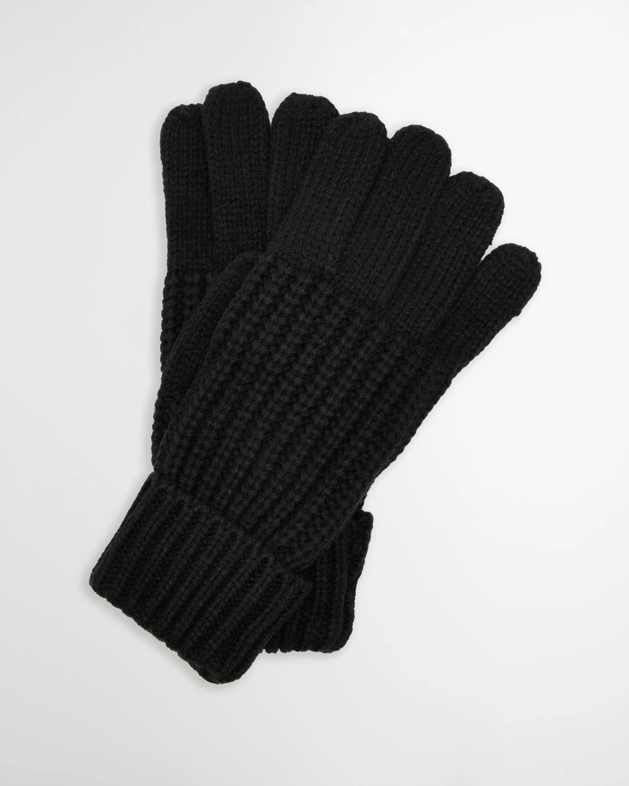 Barbour Saltburn Knitted Gloves Black