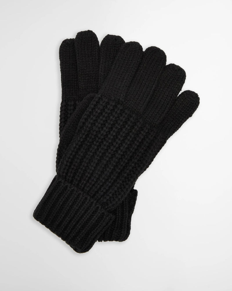 Barbour Saltburn Knitted Gloves Black
