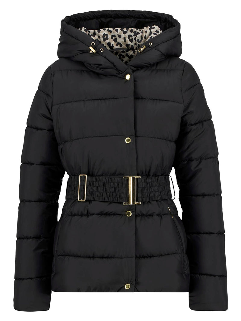 Barbour Short Track Line Puffer Jacket Black