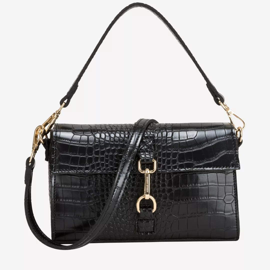 Every Other Single Strap Flap Bag Black