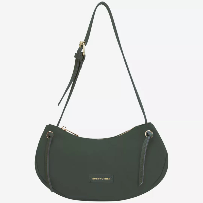 Every Other Small Tassel Slouch Bag Dark Green