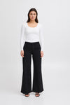 ICHI Wiggy Wide Leg Jeans Black