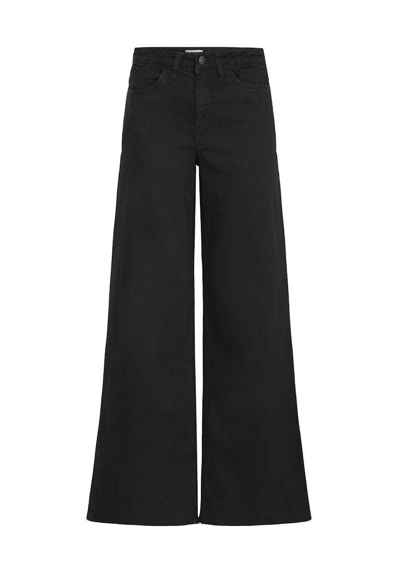 ICHI Wiggy Wide Leg Jeans Black